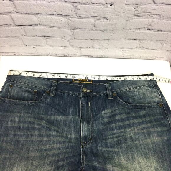 Halifax Men's Dark Wash Flap Pockets Straight Leg Jeans Blue Size 46 - Picture 8 of 10